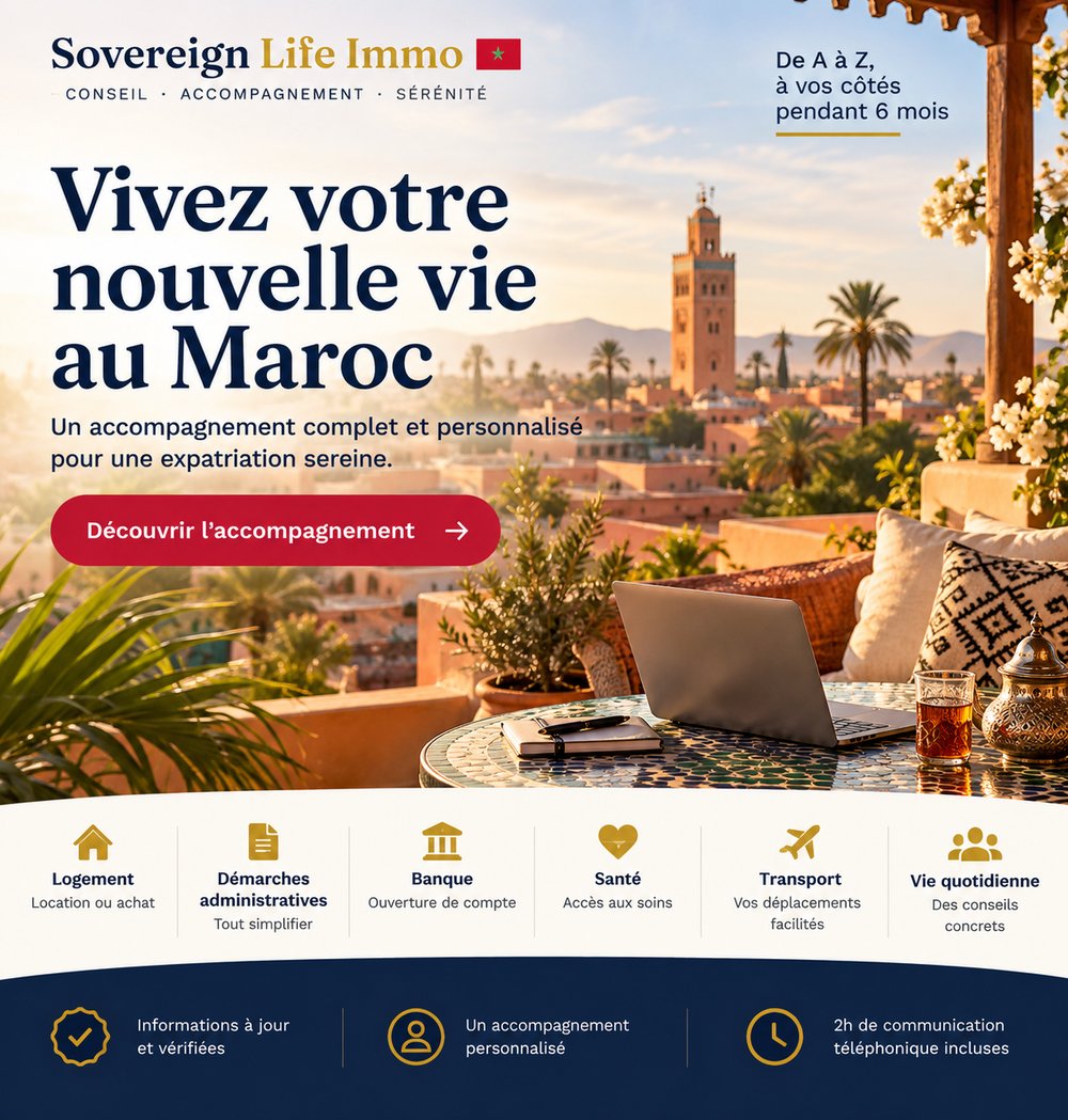 Accompagnamento Marocco — vivi la tua nuova vita in Marocco, con Sovereign Life Immo